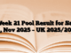 Week 21 Pool Result for Sat 22, Nov 2025 – UK 2025/2026